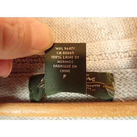 Eddie Bauer Merino Wool Gray Sweater Small V-Neck Layering Cable Knit Classic - Picture 8 of 10